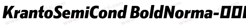 KrantoSemiCond BoldNorma字体转换